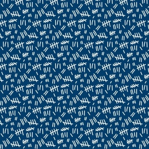 Tally Marks (blue w/ white - smaller scale)