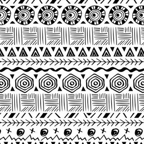 Ethnic black and white pattern