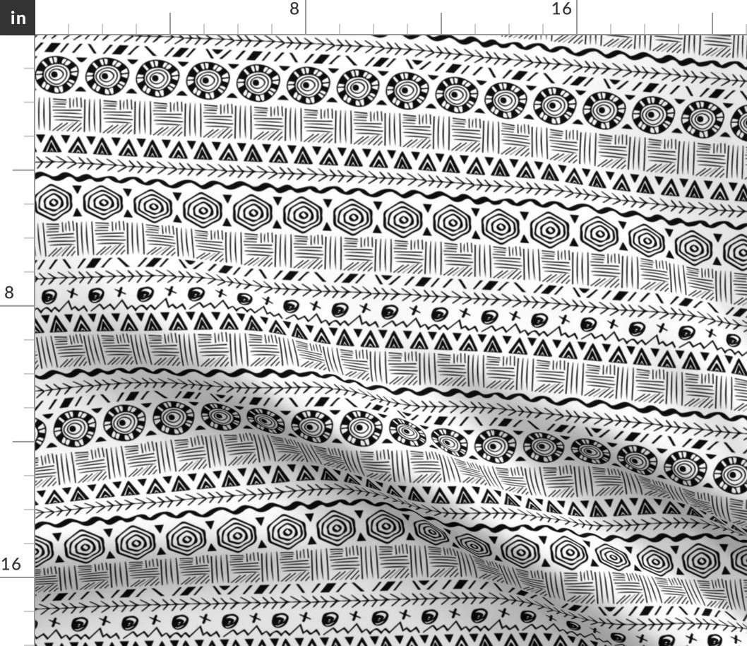 Ethnic black and white pattern