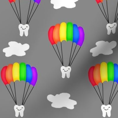 Dental Rainbow Parachute Jump / Teeth-Tooth  