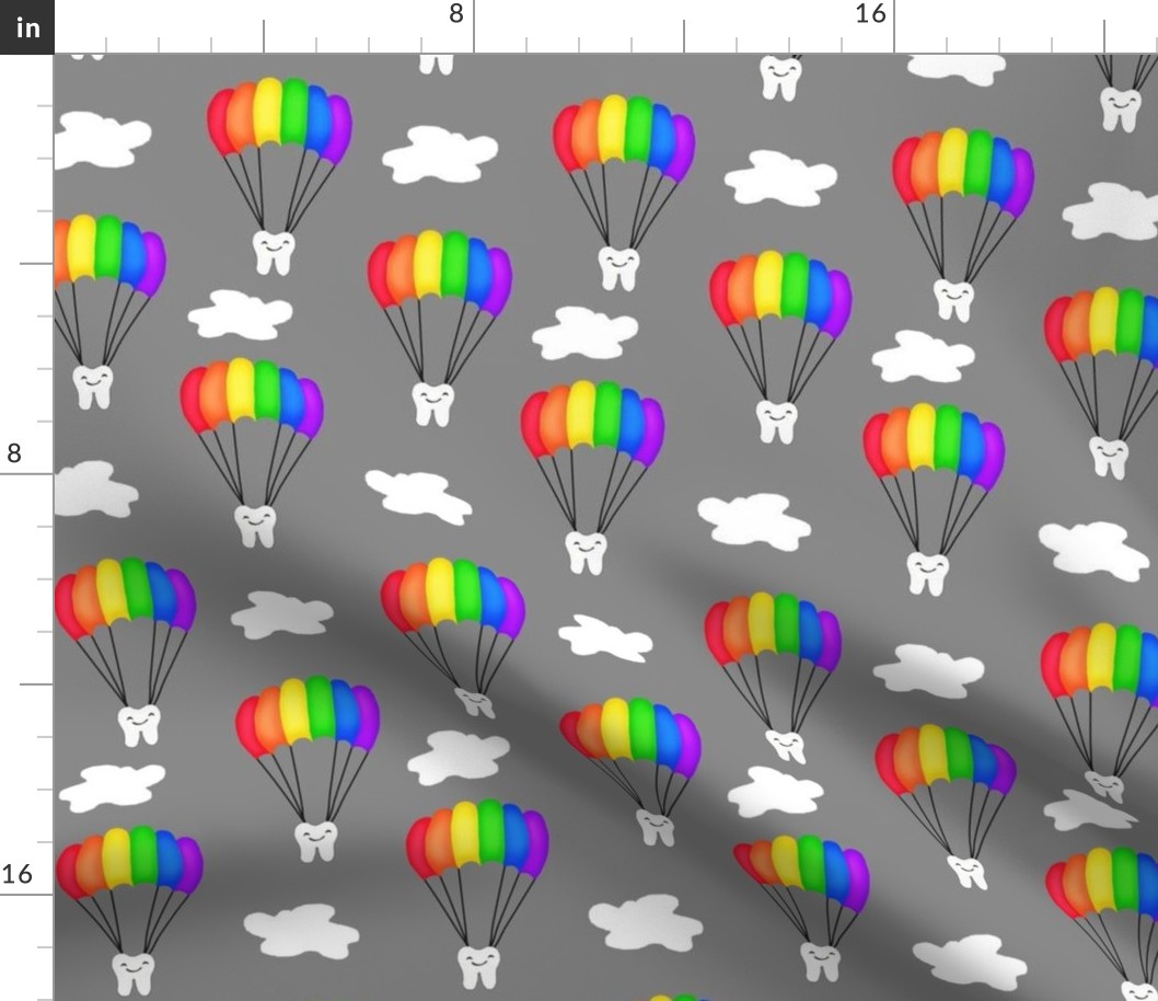 Dental Rainbow Parachute Jump / Teeth-Tooth  