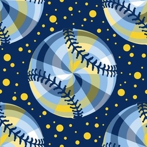 Baseball Polka Dots in Space