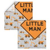 27" panel - Little Man - Construction themed - orange - LAD19
