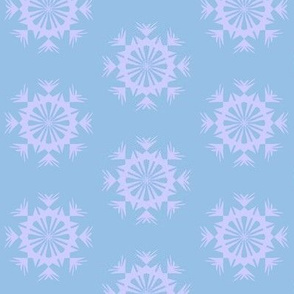 Prickle Patch of Arctic Blue on Periwinkle Blue - Small Scale