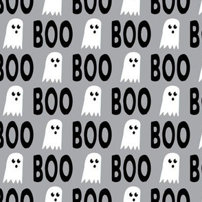 Boo - Ghost - Halloween fabric - grey - LAD19