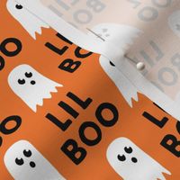 Lil Boo - Ghost - Halloween fabric - orange - LAD19