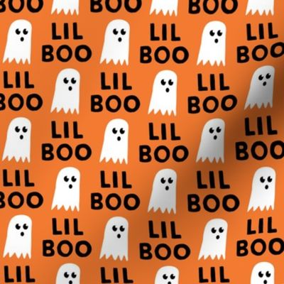 Lil Boo - Ghost - Halloween fabric - orange - LAD19