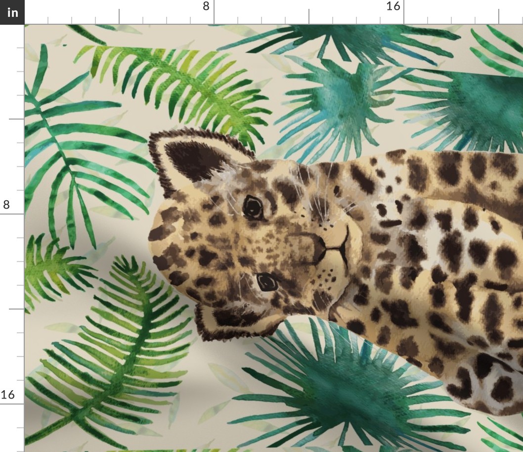Leopard Portrait Tea Towel