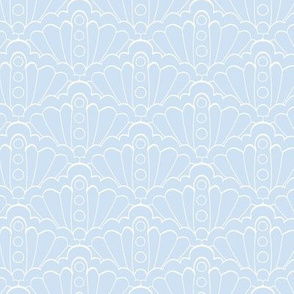 Seashell Lace Seamless Pattern Design.