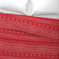 Minimal western mudcloth bohemian mayan abstract love aztec design christmas winter red white JUMBO