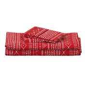 Minimal western mudcloth bohemian mayan abstract love aztec design christmas winter red white JUMBO