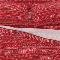 Minimal western mudcloth bohemian mayan abstract love aztec design christmas winter red white JUMBO