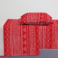 Minimal western mudcloth bohemian mayan abstract love aztec design christmas winter red white JUMBO