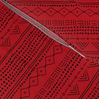 Minimal western mudcloth bohemian mayan abstract love aztec design christmas winter red black