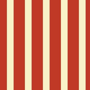 Stripes - Vintage Red, Cream