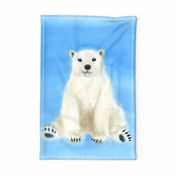 polar bear tea towel