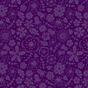 Flowers Everywhere - Solid Aubergine Purple Blender