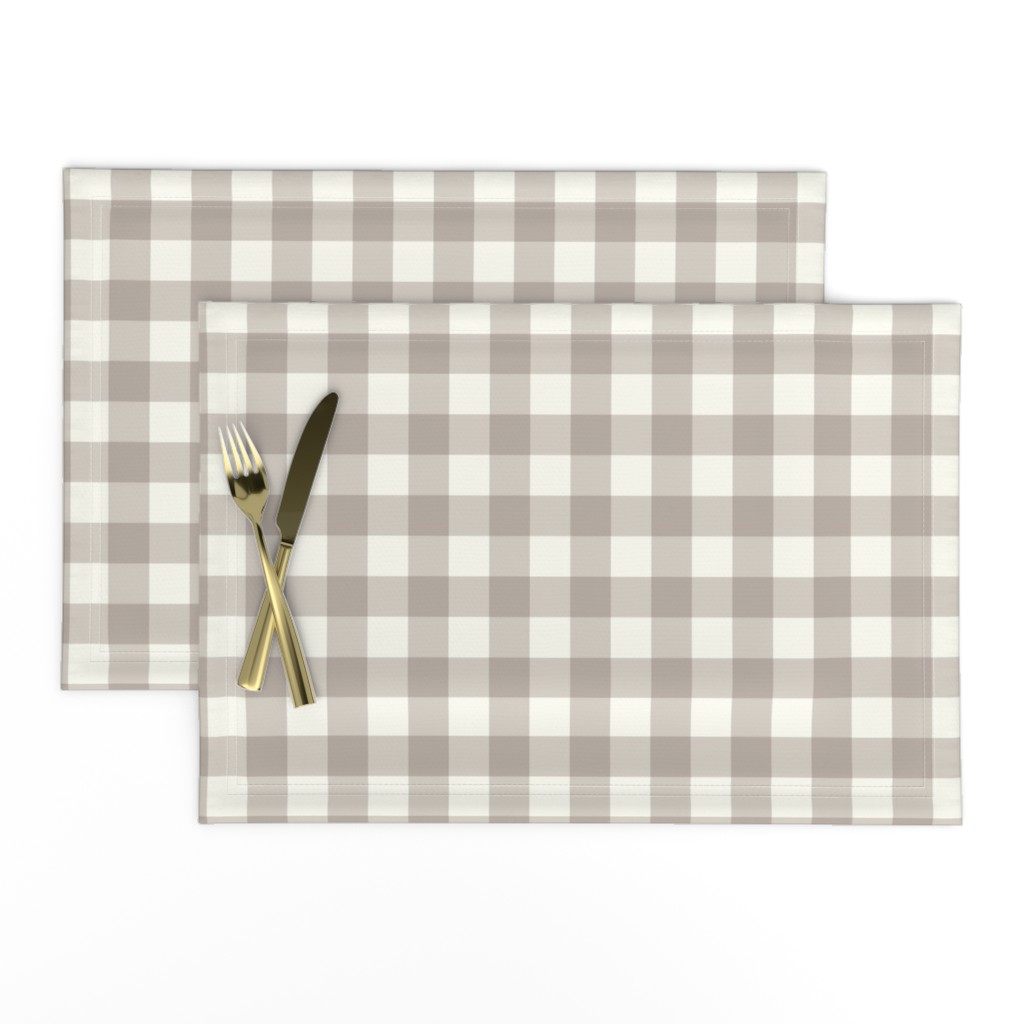 Gingham Greige Ivory