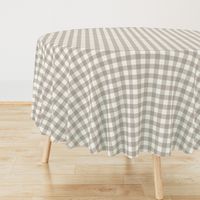 Gingham Greige Ivory