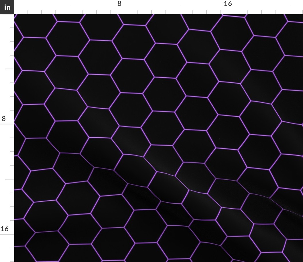 Pattern Hexagons Neon (Purple)