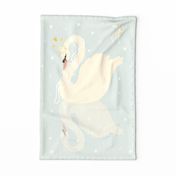Swan tea towel design