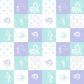 Alice in Wonderland Patchwork lavender aqua quilt