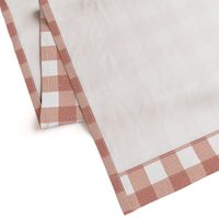 Linen Look Gingham Vintage Rose