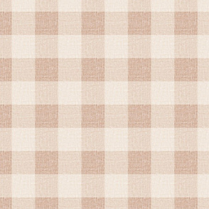 Barely pink buffalo check Linen Look Gingham