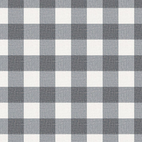 masculine blue gray Linen Look buffalo check Gingham