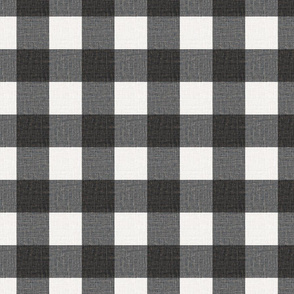 A masculine wallpapers classic gingham check in dark gray charcoal Linen Look