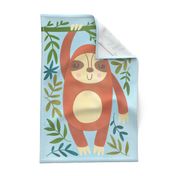 Baby sloth tea towel