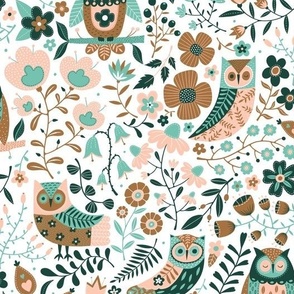 Owls limited palette