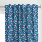 Blue floral pattern