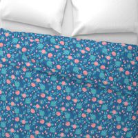 Blue floral pattern