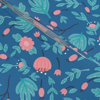 Blue floral pattern