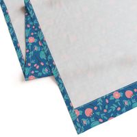 Blue floral pattern