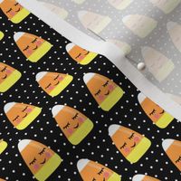 (small scale) cute candy corn - black polka dots - halloween - LAD19
