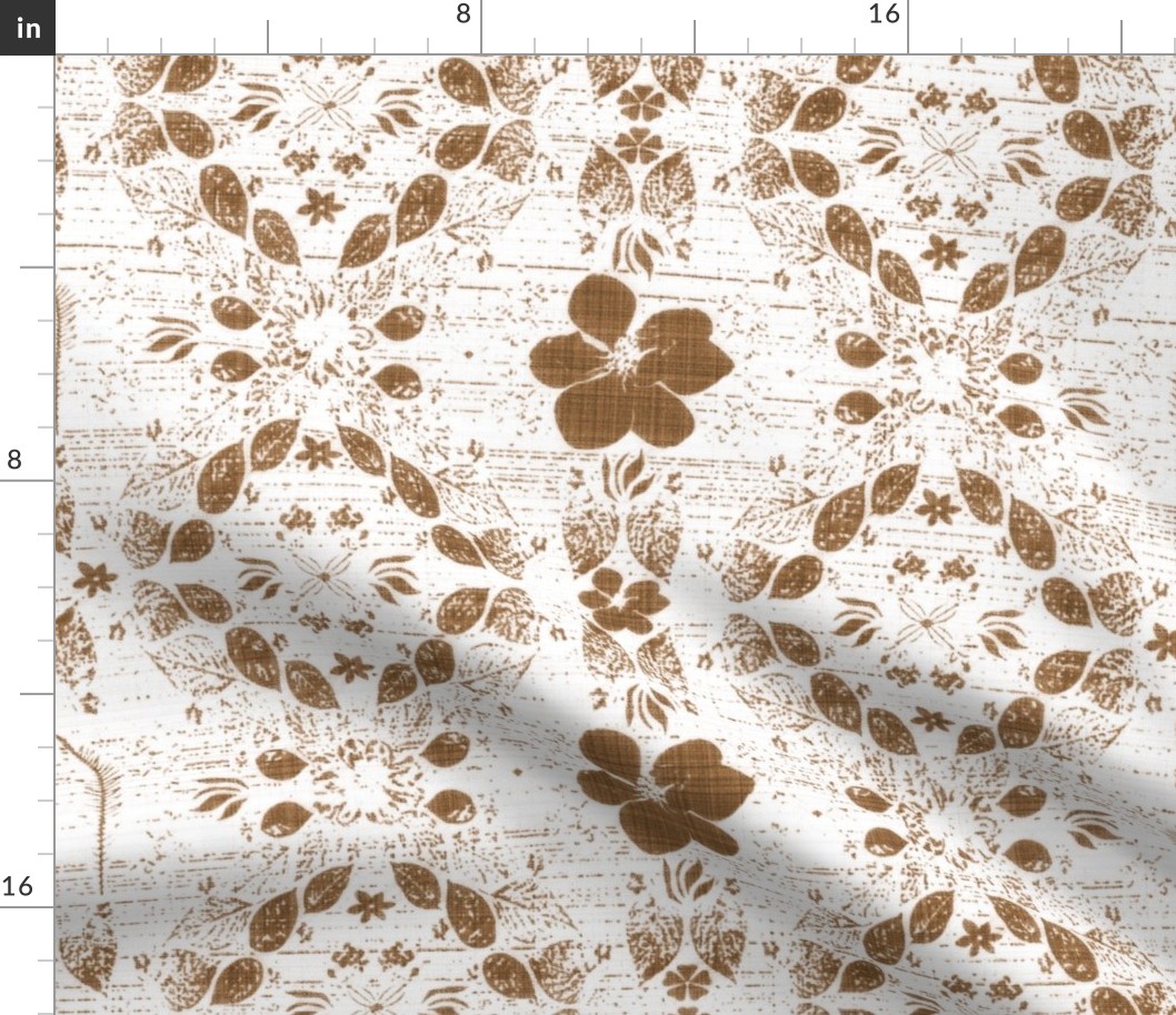 Bronze faded floral
