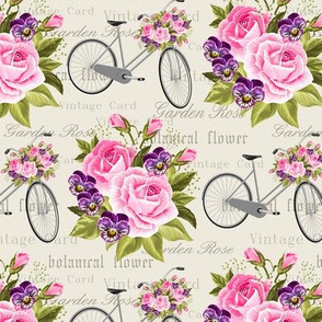 shabby bikes and roses