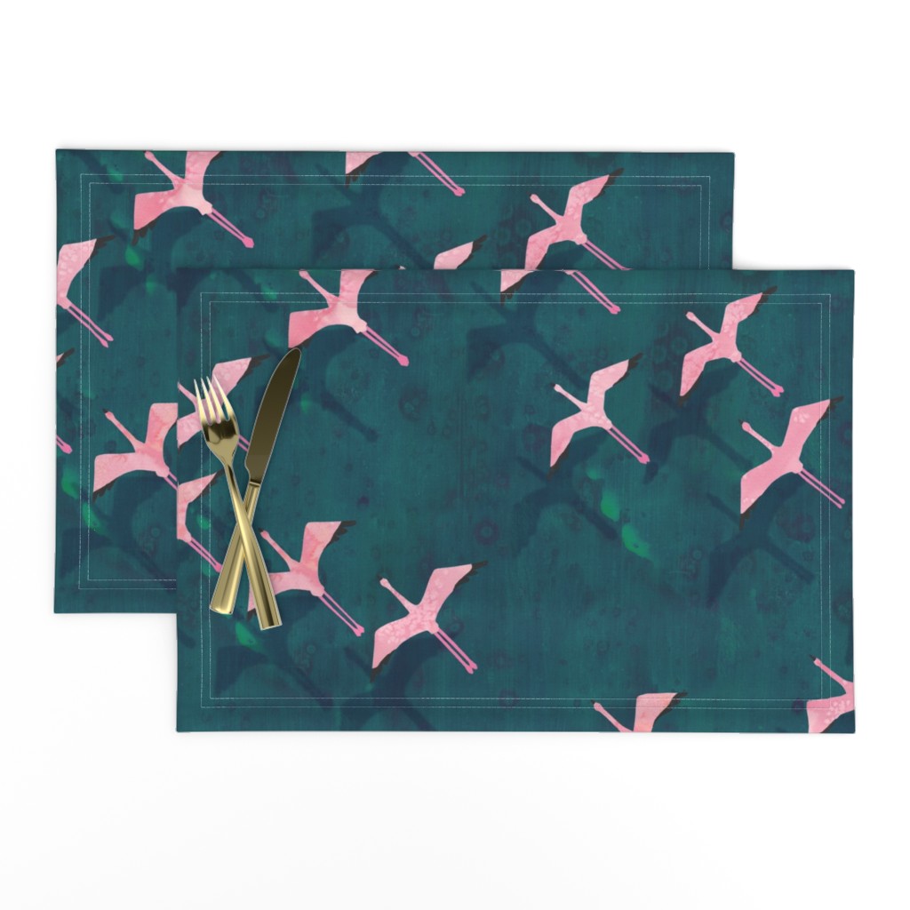 Flamingos Flying