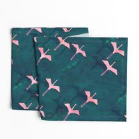 Flamingos Flying