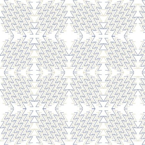 Modern doodle blue and yellow shibori