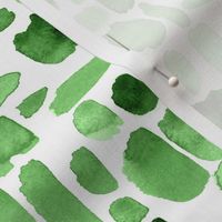 Watercolor Paint Brush Strokes - Green