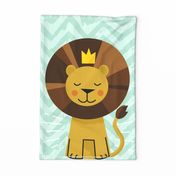 King Leo Lion Portrait Tea Towel