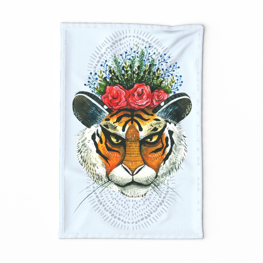 Tiger with a Flower Crown