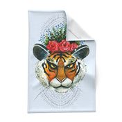 Tiger with a Flower Crown