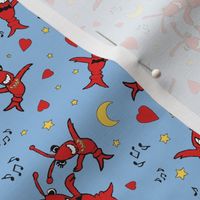 Cher Ami Cute Crawfish on Blue