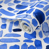 Watercolor Paint Brush Strokes - Royal Blue