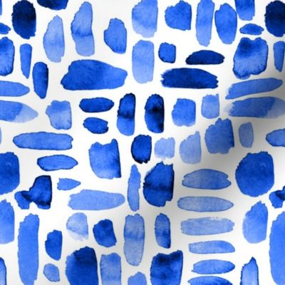 Watercolor Paint Brush Strokes - Royal Blue