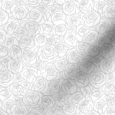 ranunculus floral - grey
